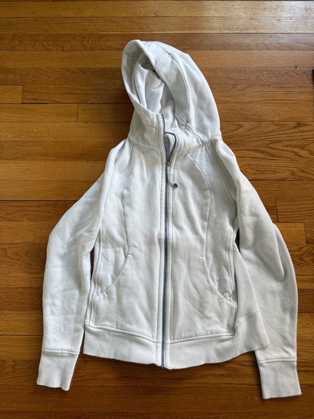 Lululemon White Hooded Zip Jacket - Women